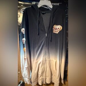 Torrid Gradient Skull Zip Hoodie Size 00